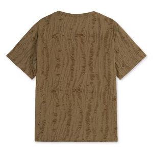 T-shirt classique délavé pour homme, coupe classique, manches courtes, effet usé, style vintage, décontracté et élégant - Product Image 2