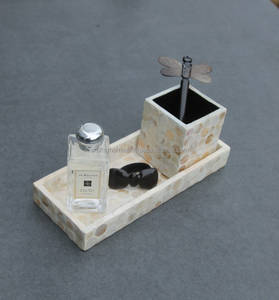 Juego de Baño de Tres Piezas, Hecho a Mano en India, de Madera Ecológica, Estilo Clásico, para Hogar, Hotel, Restaurante, de Lujo - Product Image 1