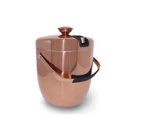 Seau à glace isotherme à double paroi en acier inoxydable avec couvercle et pince, support à glace haut de gamme pour bar et fêtes - Product Image 1