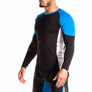 Nouvelle conception, vente en gros personnalisée, t-shirts à manches longues pour hommes, compression, rashguard MMA, entraînement, ensemble de rashguards imprimés camouflage - Product Image 1