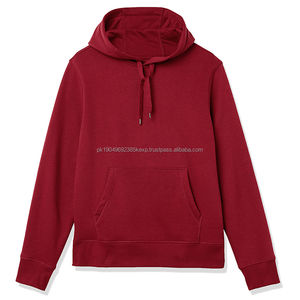 Sweat-shirts en polaire slim fit d'hiver, imprimés numériques en silicone en relief, motif uni, teinture unie, design avec col à capuche et poche - Product Image 1