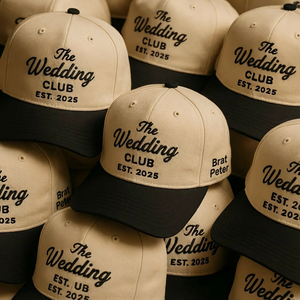 Wholesale Custom Logo Vintage <b>Wedding</b> 5-Panel Baseball <b>Hat</b> High Quality Common Fabric <b>for</b> Parties - Product Image 4