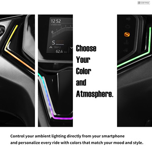 AJ LIGHT DESIGN Aerox NVX 155 Panel de Instrumentos Negro Brillante con Luz Ambiental LED RGB Duradero para Modificación de Motocicletas con 12 Meses de Garantía - Product Image 4