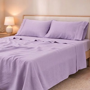 Ensemble de draps en lin 100% coton, nouveau design, ensembles de literie complets en lin - Product Image 1