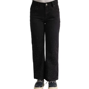 Jeans Ajustados Personalizados, Nuevo Diseño, Pantalones Vaqueros para Mujer, Rotos, Super Desgastados, Color Sólido, Lavado Ácido - Product Image 1