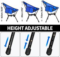 Chaise de camping pliable légère et moderne en acier inoxydable pour adultes, compacte, pour la plage, la randonnée, les pique-niques et autres activités de plein air