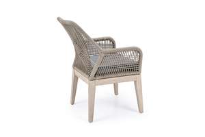 Chaises de jardin modernes en osier – Mobilier d'extérieur durable et écologique pour repas, design gaufré, non pliables, pour parcs et hôtels - Product Image 3