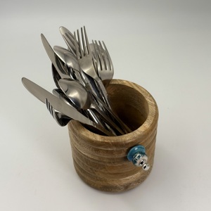 Porte-couverts en bois de qualité supérieure, conçu pour une utilisation durable, rangement élégant et présentation de table bien organisée - Product Image 6