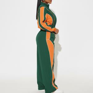 Conjunto Deportivo de 2 Piezas, Chaqueta Corta y Pantalones Jogger, Estilo Hip Hop, Cortavientos, 100% Nailon, Ligero, de Alta Calidad, con Bloques de Color, OEM/ODM - Product Image 5