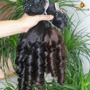 Extensiones de Cabello Natural Negro Ondulado Suelto, Doble Trama, Cabello Humano Virgen Vietnamita, Rizado en Espiral, Venta al por Mayor - Product Image 2