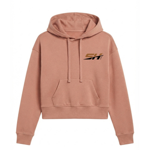 เสื้อฮู้ดครอปผู้หญิง สไตล์ลำลอง สตรีทแวร์ ทรงหลวม ระบายอากาศได้ดี เป็นมิตรกับสิ่งแวดล้อม เสื้อฮู้ดถักแบบครอป - Product Image 1