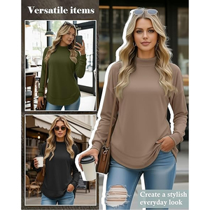 Sudadera Oversize de Cuello Alto a Rayas Rosa y Blanco para Mujer, Suéter Casual Personalizado para Dama, Estilo Urbano con Hombros Caídos - Product Image 2