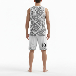 Ensemble d'uniformes de basketball personnalisés en polyester 100 % respirant et à séchage rapide, maillot et short avec couleurs et tailles personnalisées pour unisexe - Product Image 2