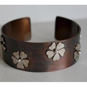 Ethnic Boho Style <b>Adjustable</b> Open Cuff <b>Bracelet</b> Premium Quality Handmade Solid Copper Jewelry with Engraving - Product Image 2