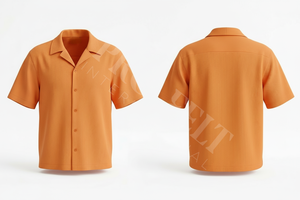 Chemise habillée boutonnée à manches courtes, élégante et tendance, pour soirée, avec logo personnalisé, décontractée, légère, en coton, pour l'été - Product Image 4