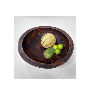 Juego de platos y cuencos de madera maciza clásica, bandeja de madera ecológica y forma redonda al mejor precio - Product Image 1