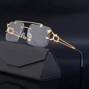 Gafas de Sol de Moda al por Mayor de Fábrica con Protección UV, Diseño de Leopardo sin Montura, para Protección Ocular, Gafas de Sol de Viaje para Hombre - Product Image 5