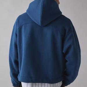 Sweat-shirt à capuche oversize pour homme, couleur unie, coton French Terry, décontracté, pour l'automne, avec poche, coupe classique - Product Image 2