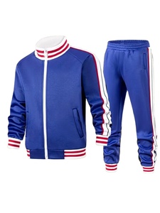Boys' Winter Cotton Webbing Striped Stand Collar Windproof Zipper Sweatshirt Casual Sport Jacket Set Available Select Colors - Product Image 3
