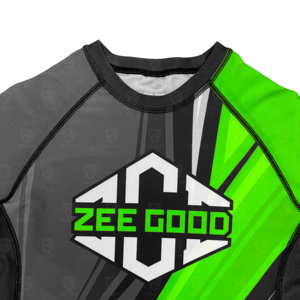 Factory Hot Sale MMA <b>Compression</b> <b>Shirt</b> <b>Men</b> Custom Sublimation Rash Guards UPF50 Breathable Short Sleeves Anti-Bacterial Quick - Product Image 3