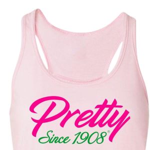 Pink Women's Racerback Tank <b>Top</b> with Pink and Green Graphic Print Sleeveless Casual Summer Fitness Vest Soft Lightweight Fashion - Product Image 5