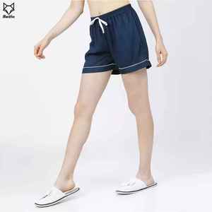 Shorts en coton tricoté pour femme BlackFox, taille mi-haute, cordon de serrage, couleur unie, respirant, décontracté, pour l'entraînement - Product Image 4