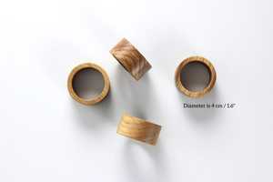 Anillos para Servilletas de Madera, Forma Circular, 4 cm de Diámetro, Decoración Moderna para Mesa, Diseño Duradero para Bodas y Fiestas - Product Image 4