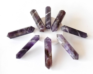 Últimos Lanzamientos: Cristales de Amatista Pulidos con Doble Punta de Lápiz para Decoración y Regalos - Product Image 1