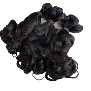 2024 Tendance Chaude Unique Donateur Soyeux Bouclés Vague Coiffure Brut Extension De Cheveux Humains Bundle Vietnamien Machine Tissage À Chaud - Product Image 1
