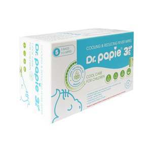 Toallitas Refrescantes Herbales Sin Fragancia Dr. Papie, Suaves, de Viscosa, Impresas por Transferencia de Calor, para Uso Corporal en Bebés - Product Image 5
