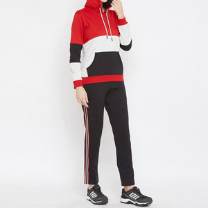 Ensemble de survêtement deux pièces pour femme, automne, couleur unie, haut à col rond, bas de jogging, polyester/rayonne, respirant, décontracté - Product Image 2