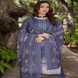 Venta de liquidación en vestido de fiesta de mujer Dr Haris Viscose Shalwar Kamez Dupata ropa de venta entera paquistaní e India - Product Image 3