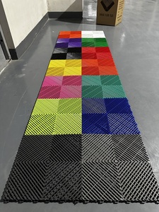 Modern Modular Interlocking Garage Floor Tiles Colorful Industrial Plastic <b>Mats</b> for Car Detailing Shop Workshop PP Material - Product Image 2