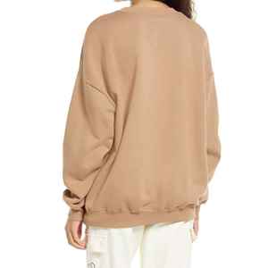 เสื้อสเวตเชิ้ตคอกลมแบบเรียบ ขายส่ง รับสกรีนโลโก้ เสื้อสเวตเชิ้ตคอกลมผู้หญิงทรงโอเวอร์ไซส์ ไหล่ตก - Product Image 3