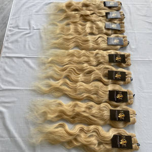 Cabello humano virgen indio crudo sin procesar Calidad superior 613 Cabello Rubio Cabello rizado crudo Templo indio Rubio 60 proveedores de cabello - Product Image 5