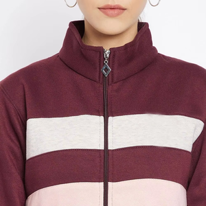 <b>Women</b> Color Blocking Tracksuit Set Full Zipper Stand Collar Long Sleeve Pants Breathable Casual Autumn Wear - Product Image 5