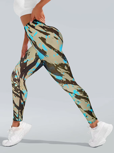 กางเกงโยคะเอวสูงไร้รอยต่อสำหรับผู้หญิง ควบคุมหน้าท้อง ป้องกันการโป๊ยิ่งย่าย เหมาะสำหรับออกกำลังกายในฟิตเนส เอวยางยืด ผ้าเนื้อเดียว สวมใส่สบาย - Product Image 6