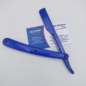 Rasoir droit professionnel de haute qualité à lame exposée en acier inoxydable avec poignée en plastique pour hommes pour le rasage du visage et du corps - Product Image 2