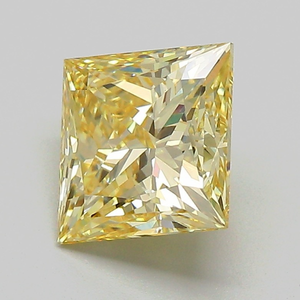 Exquise pierre précieuse jaune de 1 carat, taille princesse, à brillance symétrique et clarté de couleur intense exceptionnelle - Product Image 2
