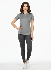 เสื้อโปโลผู้หญิงคุณภาพสูงรุ่นใหม่มาแรง ผ้าฝ้าย 100% เป็นมิตรกับสิ่งแวดล้อม ระบายอากาศได้ดี เสื้อกอล์ฟ ผ้าหนัก 220 กรัม - Product Image 5