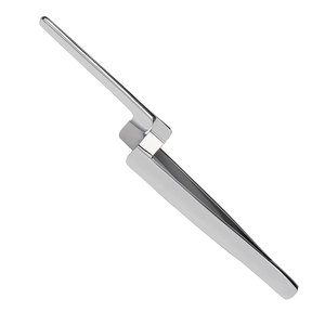 Holding Tweezers, Grooved, 155 mm with Reciprocal Lever Arms and Straight Grooved Tips Dental Instrument for Secure Grip - Product Image 5