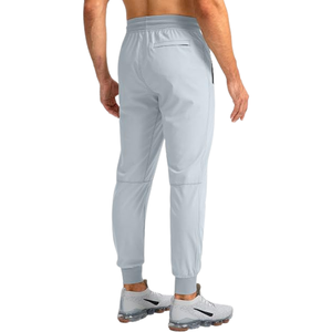 Mens Lightweight Quick Dry Solid High Waist Stretch Jogger Pants Zip Pocket Summer Sports Gym Fitness - Product Image 3