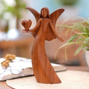 Figura de Ángel de Madera Hecha a Mano para Centro de Mesa, Estante de Sala de Estar y Decoración Religiosa - Product Image 6