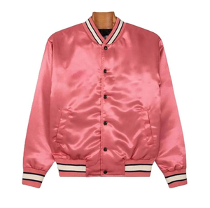 Wholesale Custom Men's Satin Windbreaker <b>Jacket</b> Plus Size <b>Waterproof</b> Knitted With Breathable Button Closure For <b>Winter</b> - Product Image 1