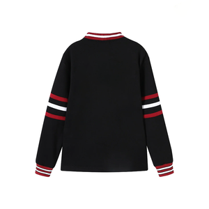 Custom Alabama A&M Black Fleece <b>Cardigan</b> Greek Letter Logo Apparel Men's <b>Shawl</b> <b>Collar</b> V-Neck Embroidery Wholesale Bulk Orders - Product Image 2