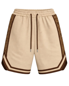 Shorts de basketball pour hommes beige-brun, respirants, séchage rapide, pour entraînement sportif, gym, course à pied, athlétiques, taille élastique, fabricant - Product Image 1