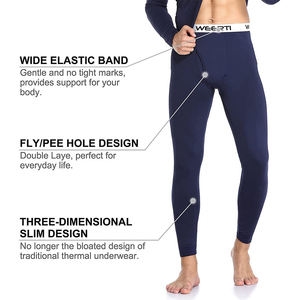 Premium Quality <b>Men's</b> All-Season Thermal <b>Base</b> <b>Layer</b> Set Spandex/Polyester Fabric Breathable Quick Dry Eco-Friendly Plus Size - Product Image 4