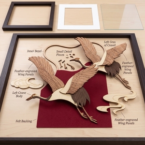 Premium Natural Wood Veneer Art <b>Frame</b> | Modern Decorative <b>Wall</b> <b>Frame</b> | Handcrafted Home & Office Decor - Product Image 3