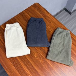 Pantalon de survêtement en molleton pour homme, taille élastique, épais, décontracté, hiver, avec poches latérales, style tricoté à devant plat - Product Image 3
