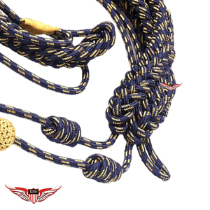 Aiguillette Personalizada Dorada y Negra, Cordón de Hombro Aiguillette Trenzado con Punta Metálica Dorada - Product Image 3